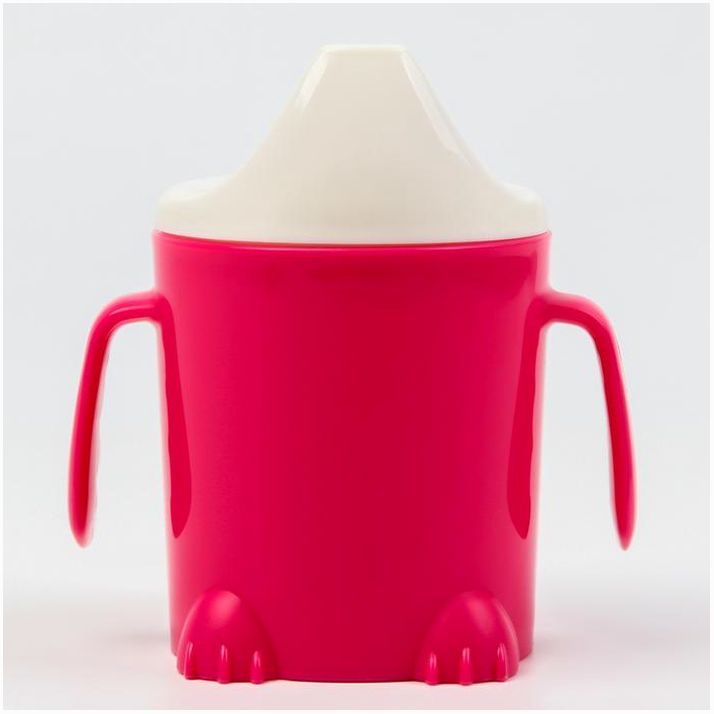 № 7386894 Поильник детский с твёрдым носиком Play with Me Hello, Dino!, 300 мл, цвет малиновый