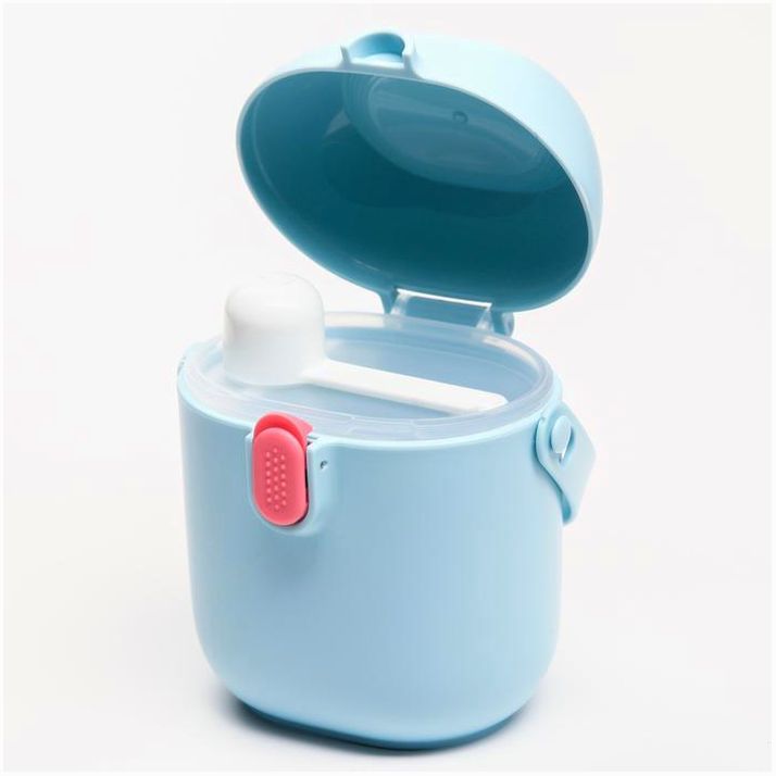 Картинка Контейнер для хранения детского питания 450 мл., с ложкой, цвет голубой (№7550790) от магазина Мир детей Товары для Новорожденных