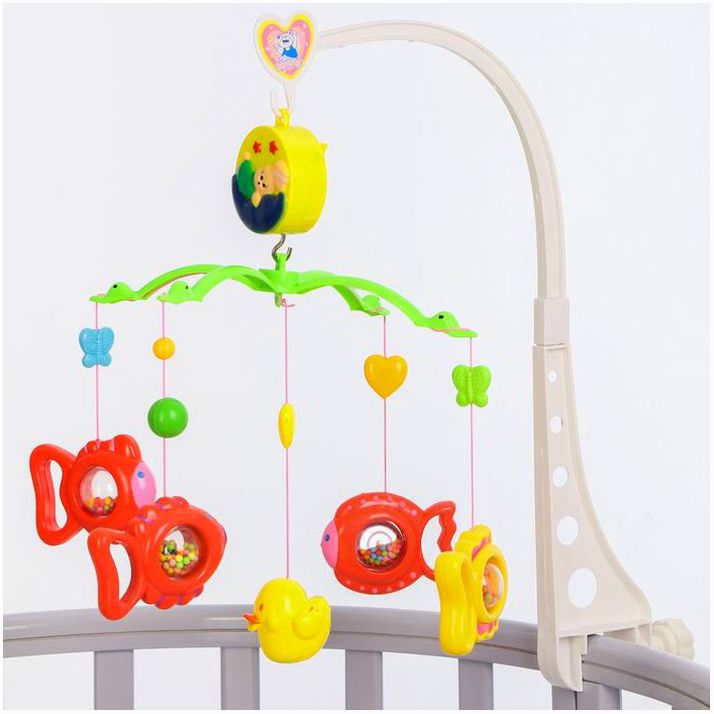 Мобиль музыкальный, заводной «Рыбки» артикул анонс 6969492