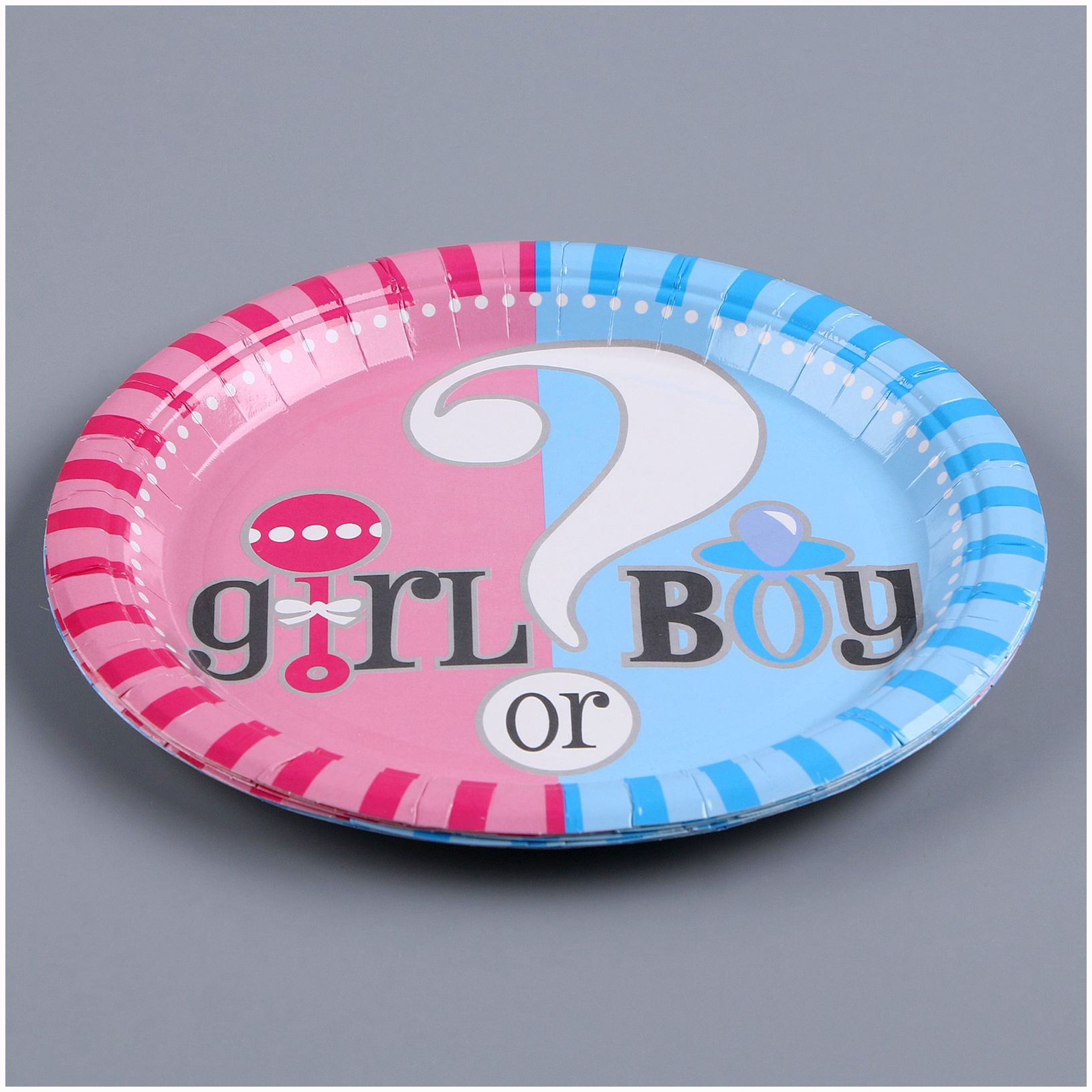№ 9803689 Тарелка бумажная «Гендер-пати», набор 6 шт.