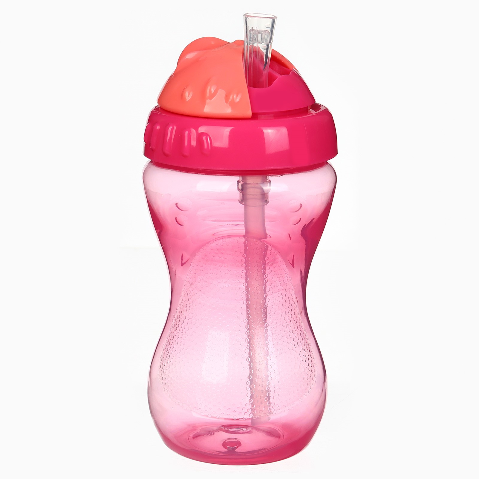 № 10792859 Поильник с силиконовой трубочкой, 340 мл., цвет Розовый