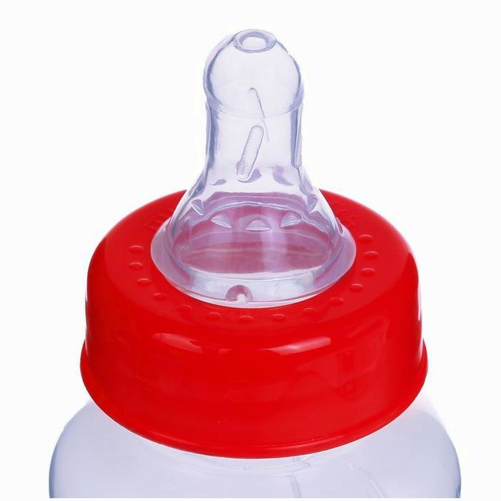 Картинка Бутылочка для кормления, классическое горло, приталенная, 150 мл., от 0 мес., цвет красный (№2969776) от магазина Мир детей Товары для Новорожденных