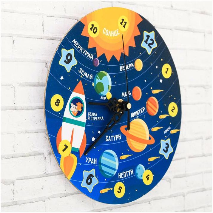 № 3307040 Часы настенные обучающие 