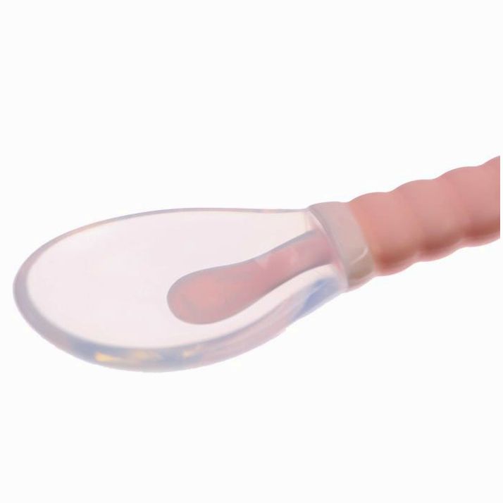 Картинка Ложка силиконовая детская на присоске, в контейнере, цвет розовый (№9037715) от магазина Мир детей Товары для Новорожденных
