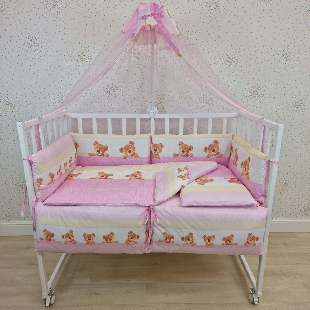 КПБ 12 пр (балдахин + борт + пододеяльник + одеяло + наволочка + подушка + простынь (бязь) 6пр артикул анонс 1133-0-1_03