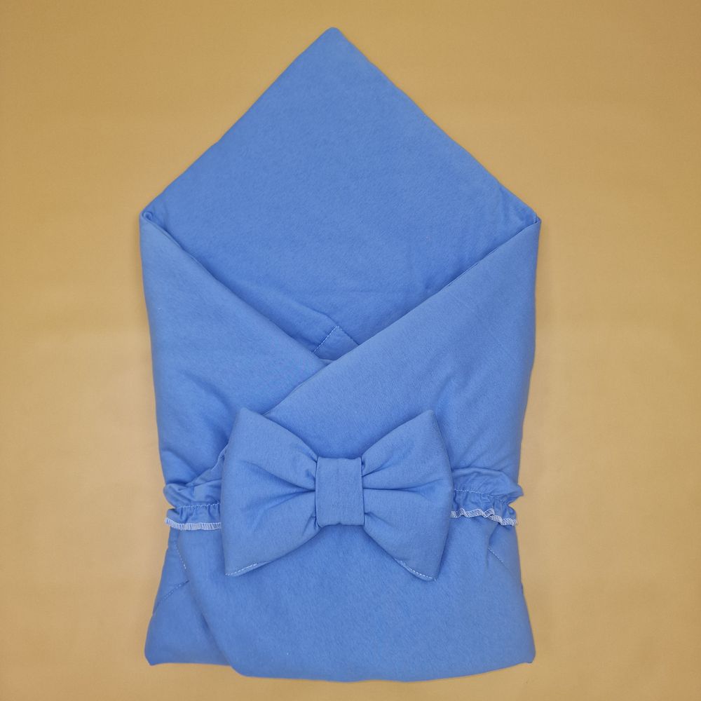 Картинка Конверт комплект на выписку 2 пр: одеяло+бант (футер) (№1893ф-0-2_м) цвета в ассортименте от магазина Мир детей Товары для Новорожденных