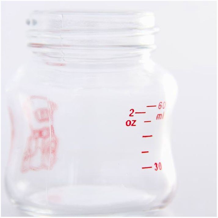 Картинка Бутылочка Basic, классическое горло, стекло, медленный поток., 60 мл., от 0 мес., цвет белый (№4729891) от магазина Мир детей Товары для Новорожденных