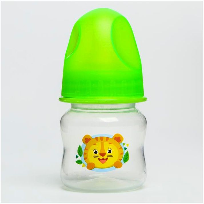 Бутылочка для кормления «Тигренок», классическое горло, 60 мл., от 0 мес., цвет МИКС артикул анонс 5161809