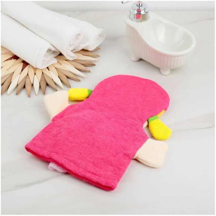 Картинка Мочалка-варежка детская для купания Доляна «Девочка» (№2515985) от магазина Мир детей Товары для Новорожденных