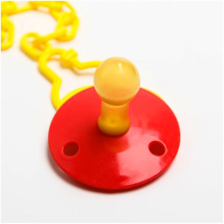 Картинка Соска-пустышка латексная классическая с кольцом «Наше чудо», на цепочке с прищепкой, от 0 мес. (№1476705) от магазина Мир детей Товары для Новорожденных