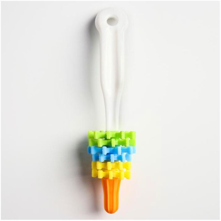 Ёршик по уходу за детскими бутылочками, силикон, цвет МИКС артикул анонс 4617778