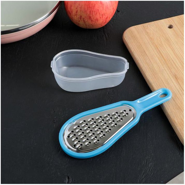 Картинка Тёрка с контейнером для детского питания Доляна «Груша», 16 см, мелкая, цвет МИКС (№852253) от магазина Мир детей Товары для Новорожденных