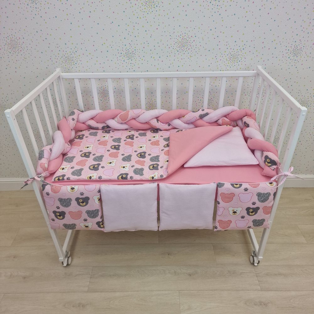 КПБ 10 пр (борт + пододеяльник + одеяло + наволочка + подушка + простынь (бязь) коса артикул анонс 1154-0-1бб_05