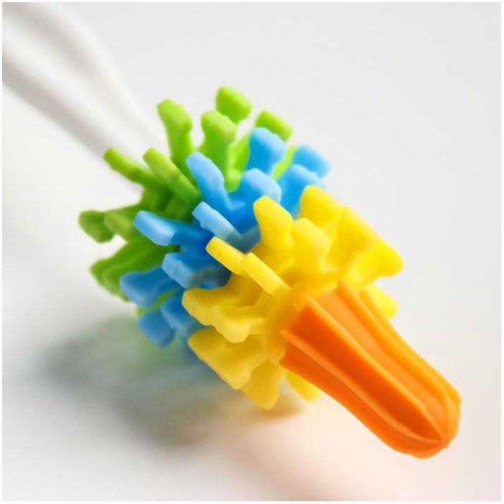 № 4617778 Ёршик по уходу за детскими бутылочками, силикон, цвет МИКС