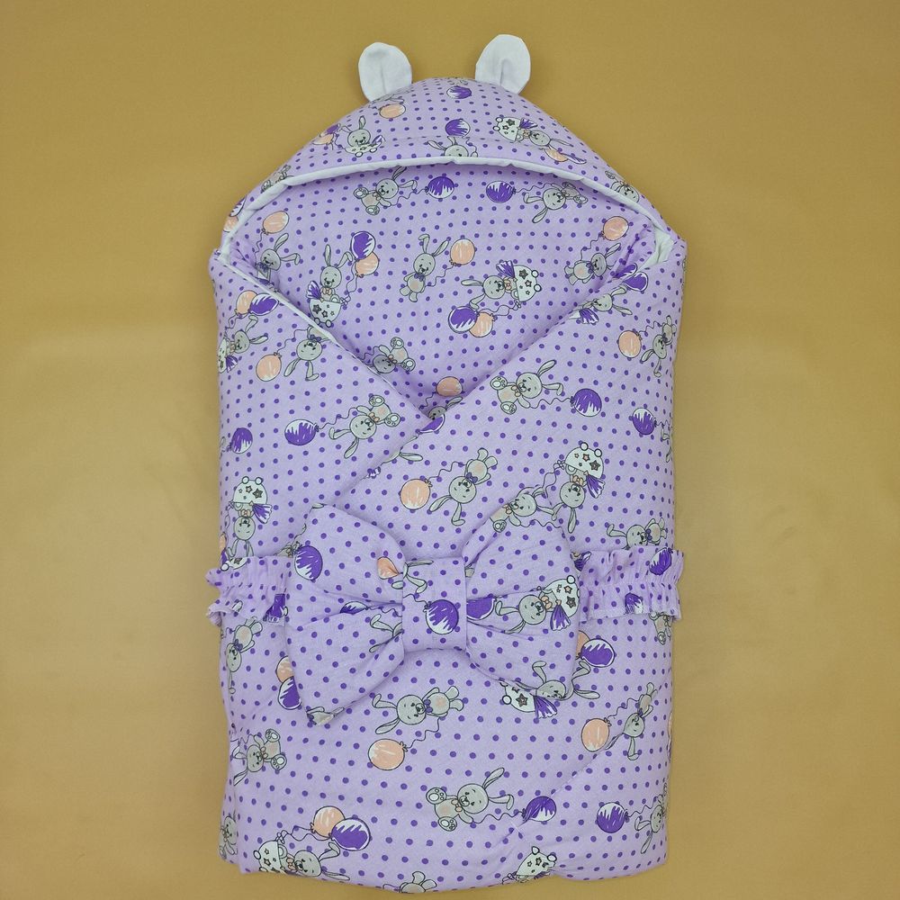 Комплект на выписку 2 пр: одеяло с капюшоном+бант (бязь) артикул анонс 1885б-0-1_м