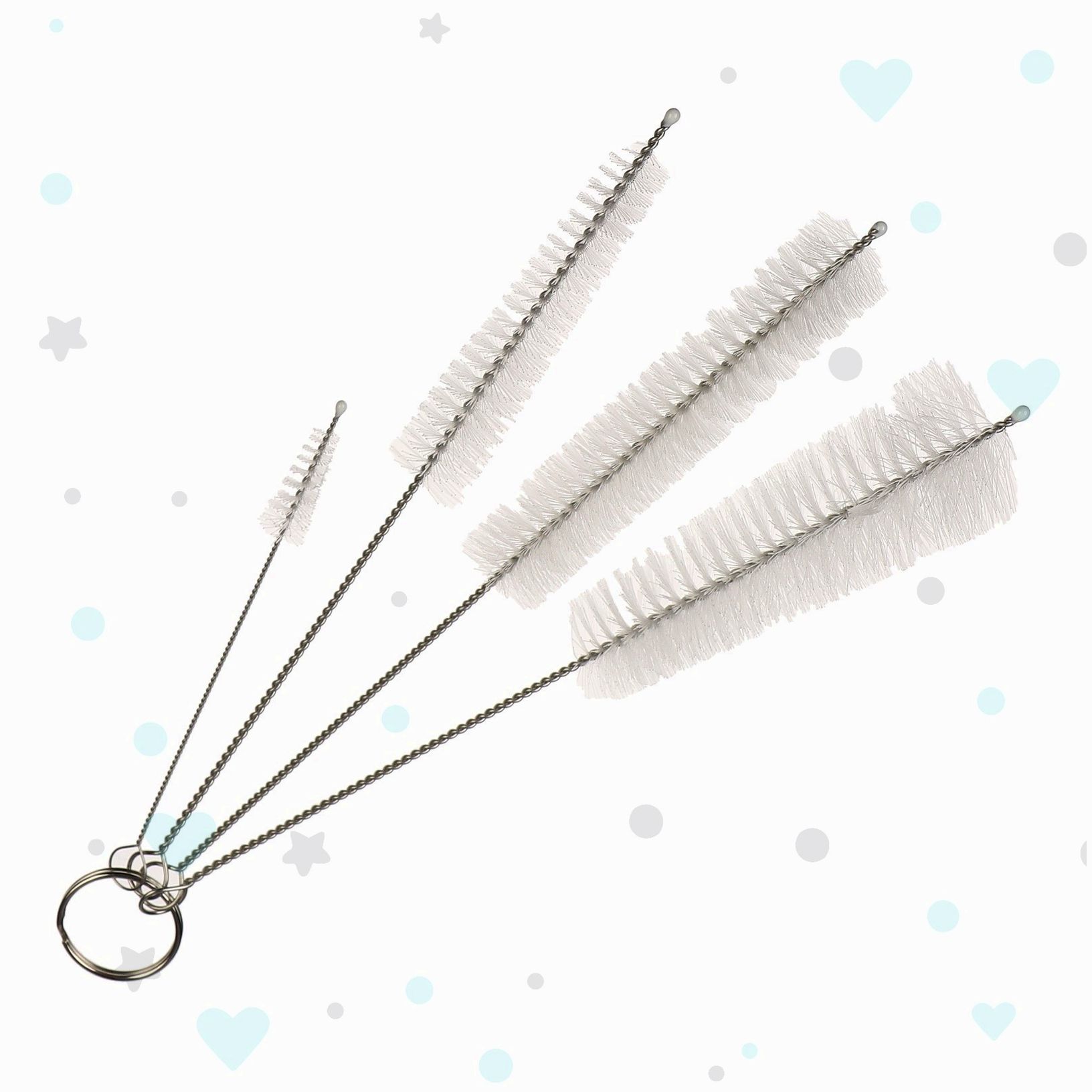 Картинка Набор ершиков, 4 шт, по уходу за дет. бутылочками и сосками, цвет МИКС, Крошка Я, 20 см (№9878975) от магазина Мир детей Товары для Новорожденных