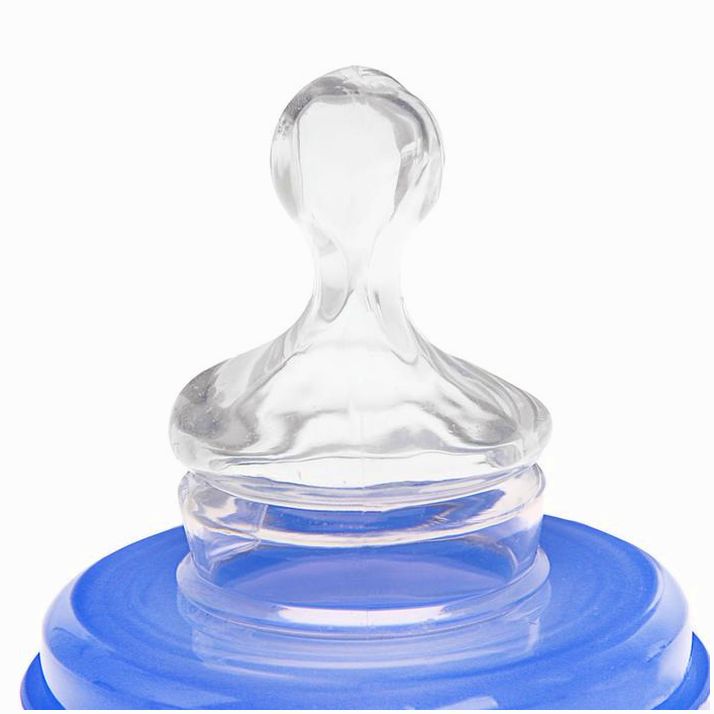 Картинка Бутылочка для кормления цветная с ручками, 150 мл, от 0 мес., цвет голубой (№2825263) от магазина Мир детей Товары для Новорожденных