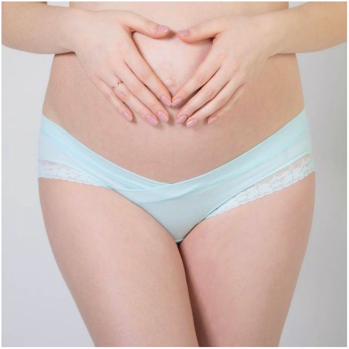 № 2512480 Трусы с кружевом для беременных (низкие), размер 42-44, цвет голубой