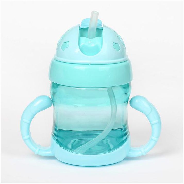 № 2793165 Поильник детский с трубочкой, 200 мл, с ручками, цвета МИКС