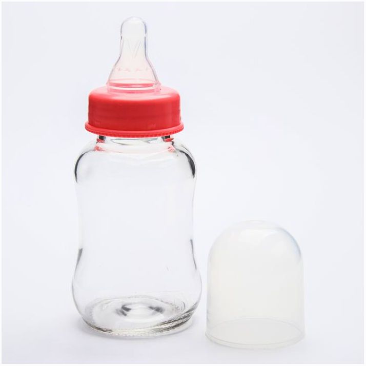 Картинка Бутылочка для кормления, классическое горло, стекло, медленный поток, от 0 мес., 150 мл., цвет МИКС (№4477645) от магазина Мир детей Товары для Новорожденных