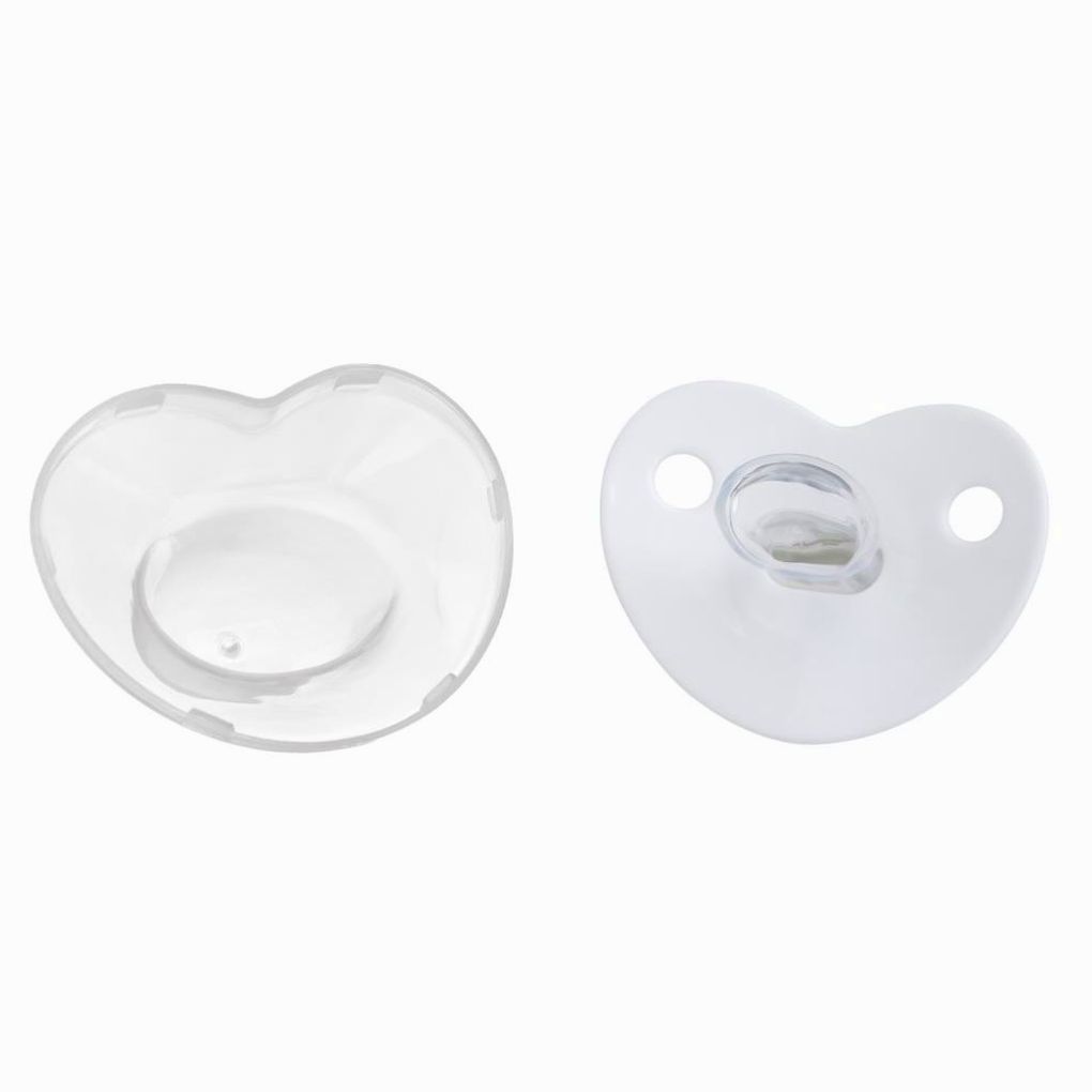 Картинка Соска - пустышка ортодонтическая «Я люблю маму», с колпачком, +12 мес., серебряная, стразы (№10092766) от магазина Мир детей Товары для Новорожденных