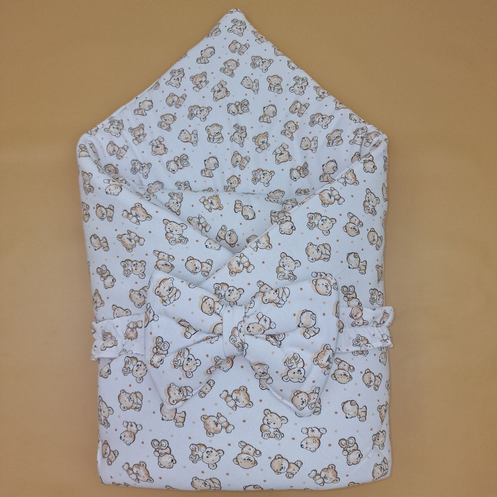 Комплект на выписку 2 пр: одеяло+бант (футер) артикул анонс 1893ф-0-1_м_06