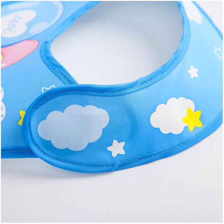 № 4645587 Нагрудник для кормления «Зайка» непромокаемый на липучке, с карманом