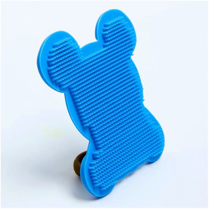 № 1886862 Мочалка детская для купания силиконовая «Собачка», от 6 мес., цвета МИКС