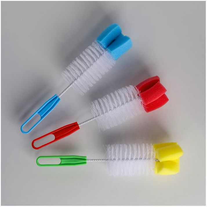 Картинка Ёршик для посуды с губкой, 21?5 см, цвет МИКС (№1267102) от магазина Мир детей Товары для Новорожденных