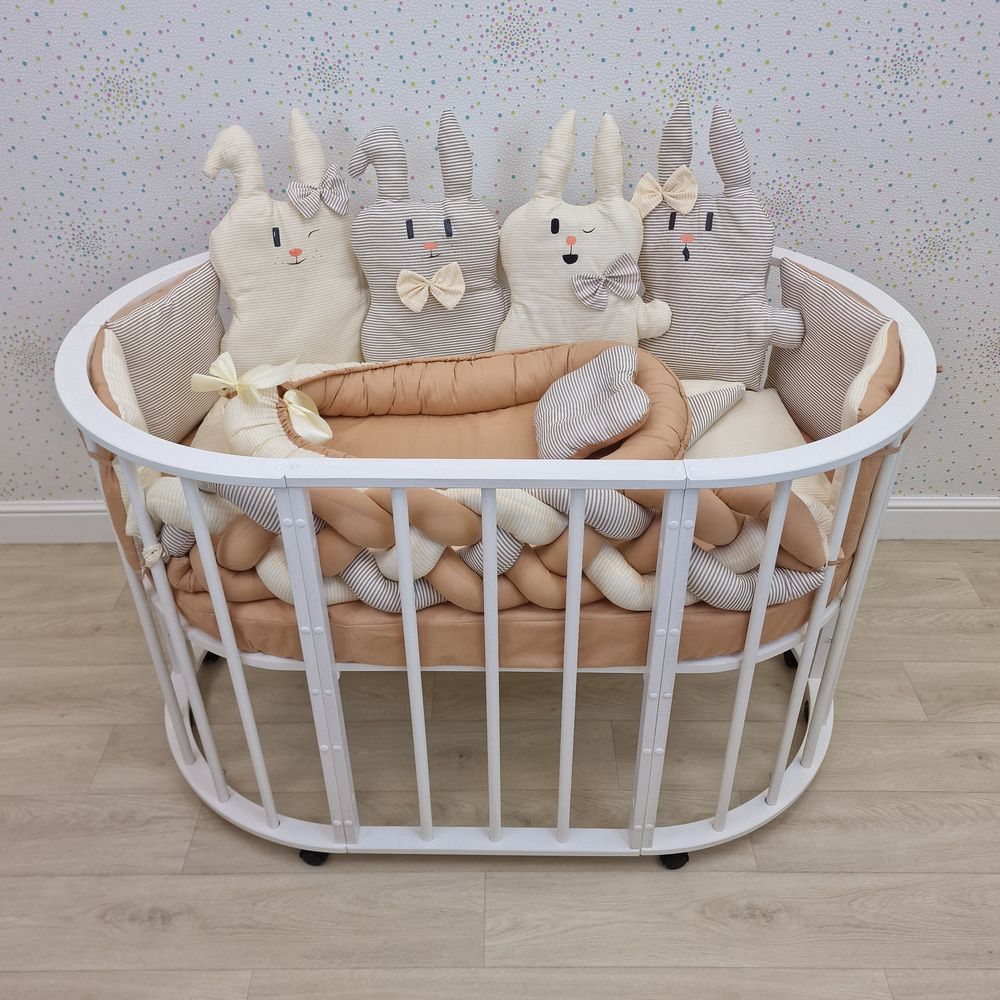 КПБ 16 пр (борт + пододеяльник + одеяло + наволочка + 2подушки + простынь + гнездо (бязь) артикул анонс 1170-0-1бб_08