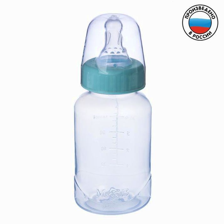 Бутылочка для кормления, классическое горло, 150 мл., от 0 мес., цвет бирюзовый артикул анонс 2969797