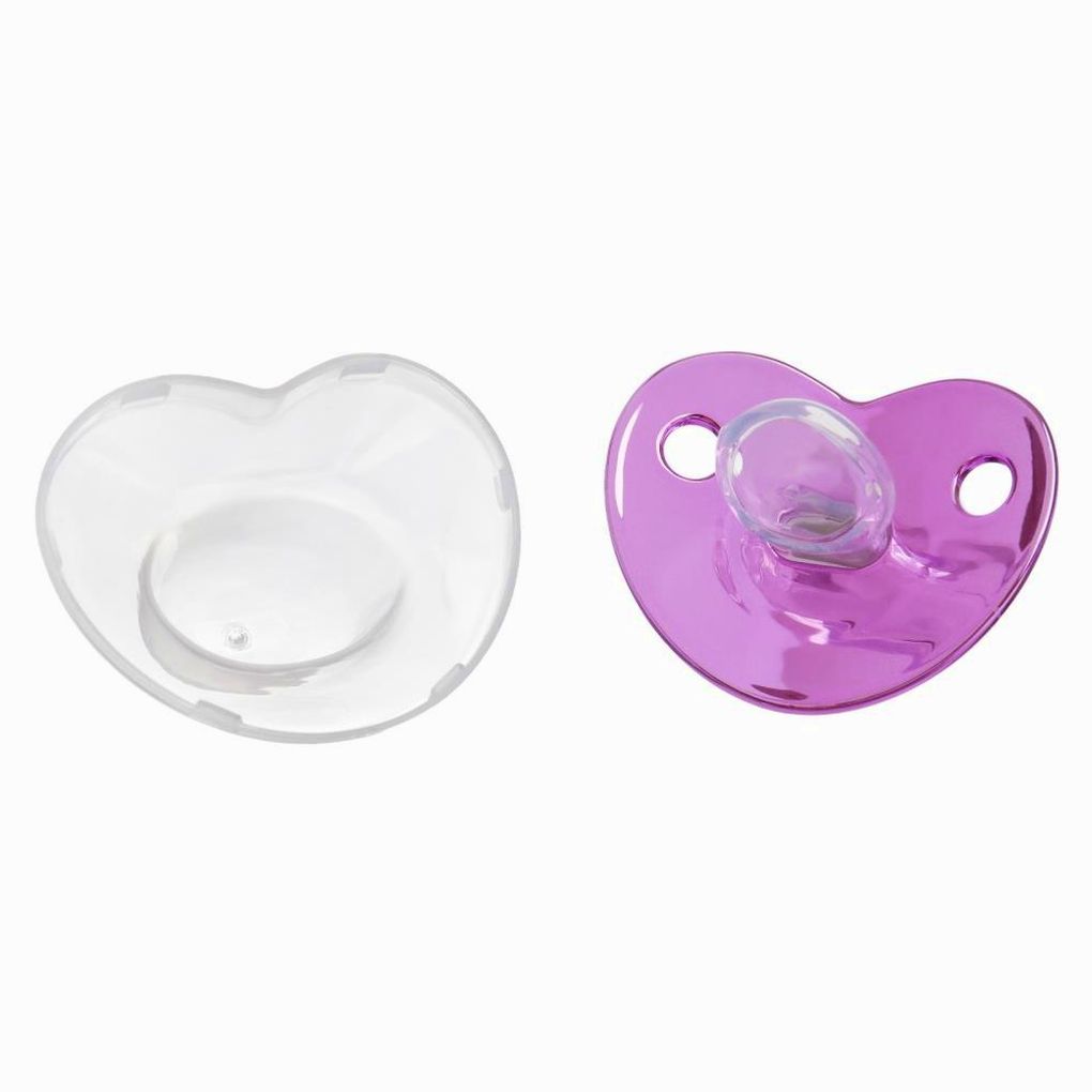 Картинка Соска - пустышка ортодонтическая, JUICY, с колпачком, +12 мес., розовая/серебро, стразы (№10092748) от магазина Мир детей Товары для Новорожденных