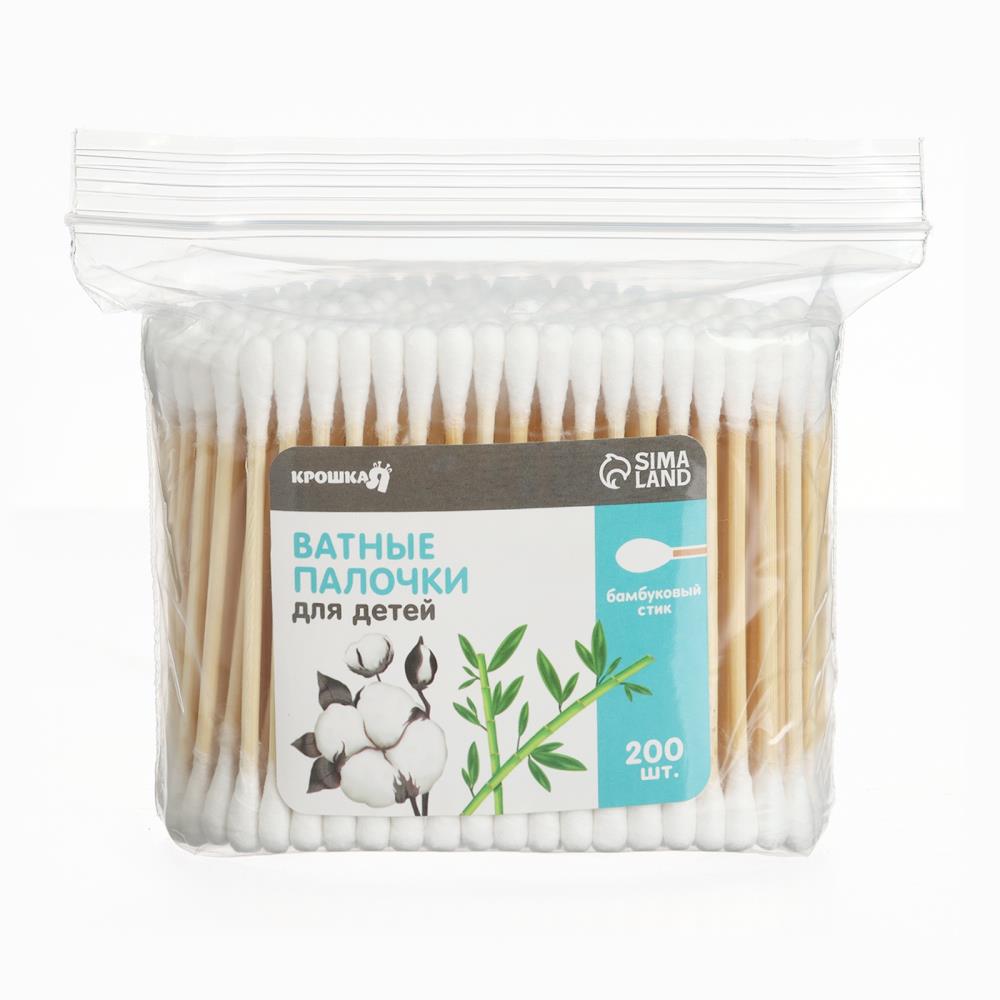 Картинка Набор:Ватные палочки, наконечник - классика, хлопок/бамбук (стик) 800 шт (№10430084) от магазина Мир детей Товары для Новорожденных
