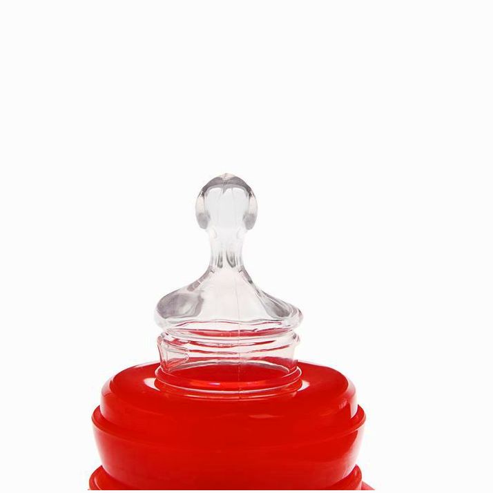 Картинка Бутылочка для кормления цветная с ручками, 280 мл, от 0 мес., цвет красный (№2825256) от магазина Мир детей Товары для Новорожденных