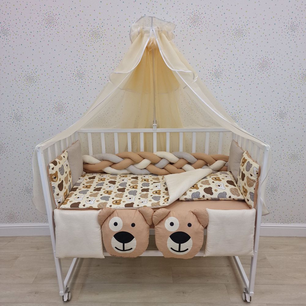 КПБ 15 пр (балдахин + борт + пододеяльник + одеяло + наволочка + подушка + простынь (бязь) артикул анонс 1190-0-1_05