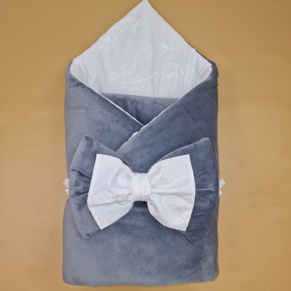 Комплект на выписку 2 пр: одеяло+бант (двухсторонний) артикул анонс 1876в-0-1_м_23