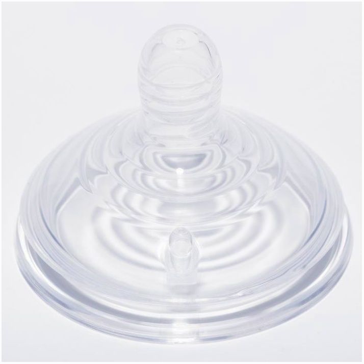 Картинка Соска силиконовая, антиколиковая на бутылочку, +0мес., широкое горло, ?60мм, медленный поток (№7129454) от магазина Мир детей Товары для Новорожденных