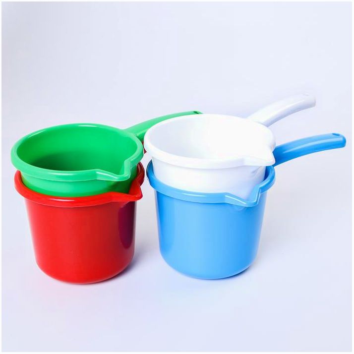 Картинка Ковш для купания и мытья головы,банный ковшик, хозяйственный 1,3 л, цвет МИКС (№2378582) от магазина Мир детей Товары для Новорожденных
