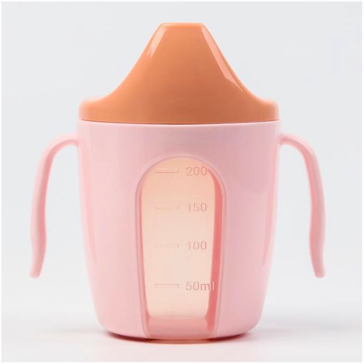 № 7386897 Поильник детский с твёрдым носиком Protect Me, 200 мл, цвет розовый