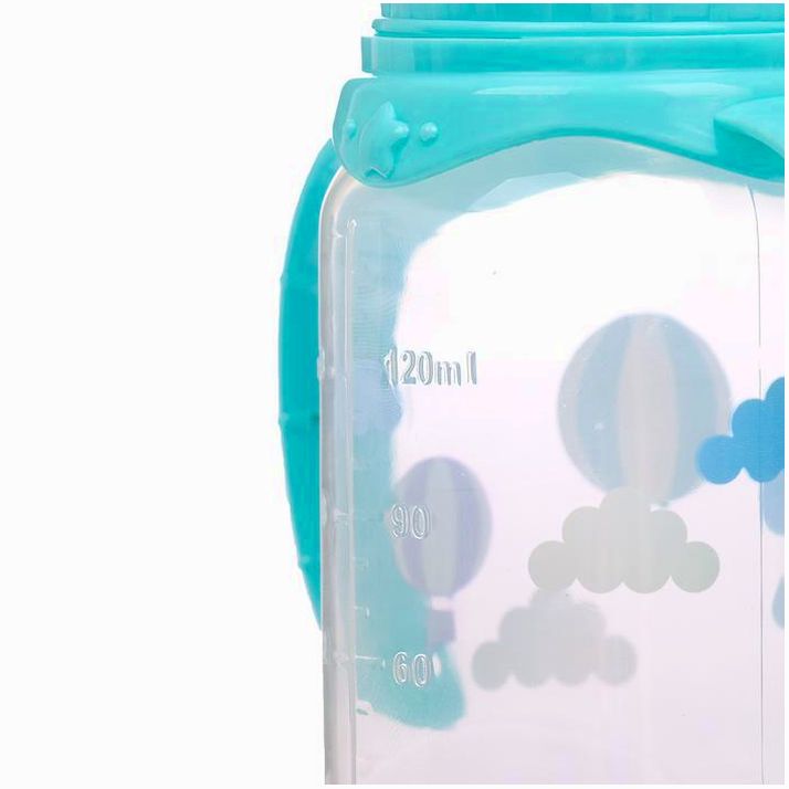 Картинка Бутылочка «Нежное облачко», классическое горло, с ручками, 150 мл., от 0 мес., цвет бирюзовый (№2969892) от магазина Мир детей Товары для Новорожденных