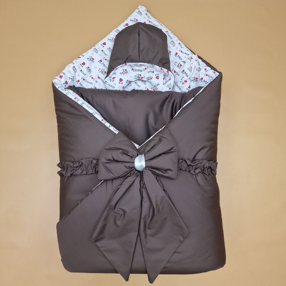 Комплект на выписку 5 пр: одеяло+комбинезон+шапочка+чепчик+бант артикул анонс 1892д-2-2_к_06