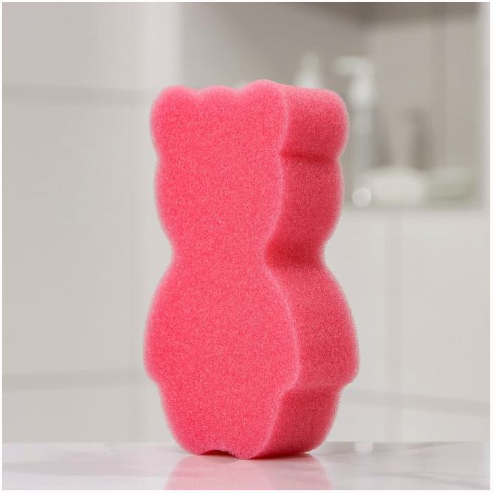 № 7662720 Губка для тела детская «Мишка», 14,5?9 см, цвет микс