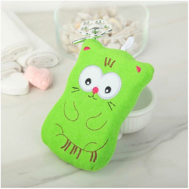 № 3092586 Мочалка для тела детская Доляна «Котики», цвет МИКС