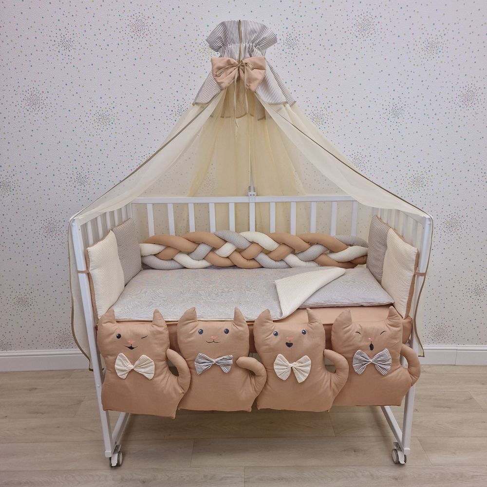 КПБ 15 пр (балдахин + борт + пододеяльник + одеяло + наволочка + подушка + простынь (бязь) артикул анонс 1176-0-1_07