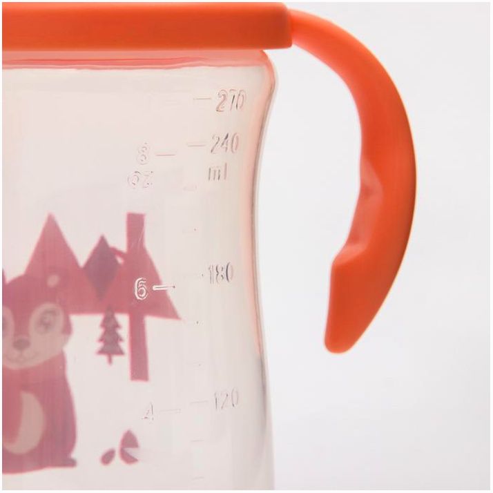 Картинка Бутылочка для кормления, с ручками, 270 мл., цвет красный (№4770835) от магазина Мир детей Товары для Новорожденных