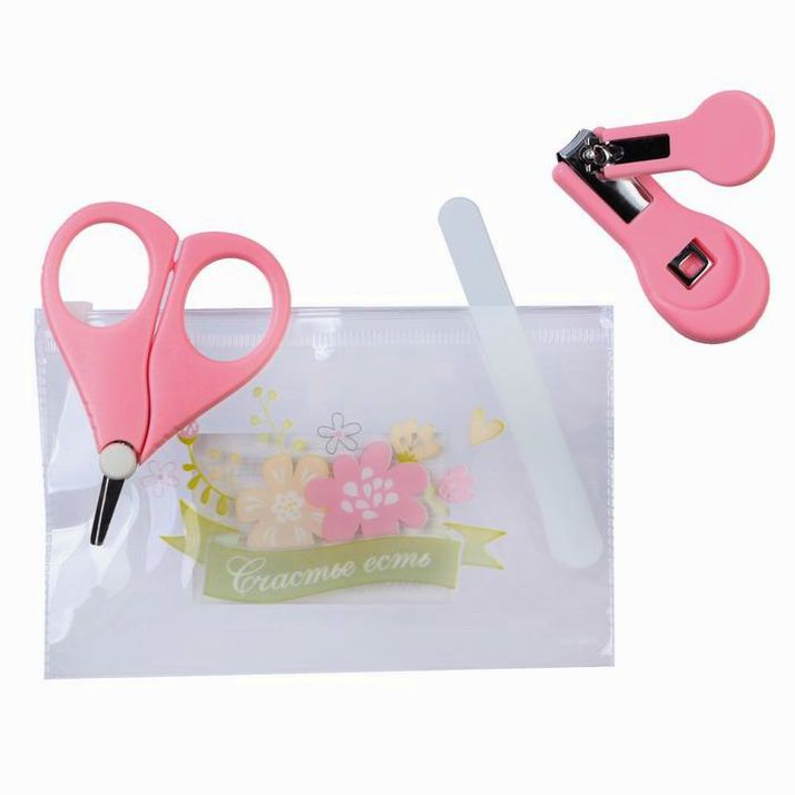 Картинка Маникюрный набор детский для самых маленьких «Счастье» (ножницы+щипчики+пилка) (№9309324) от магазина Мир детей Товары для Новорожденных