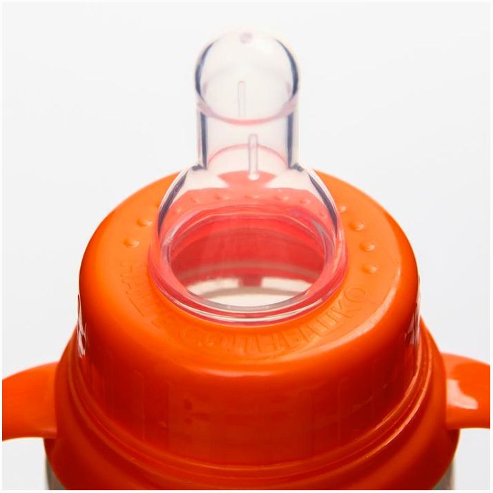 Картинка Бутылочка для кормления «Цитрусовый микс» 250 мл цилиндр, с ручками (№5399876) от магазина Мир детей Товары для Новорожденных