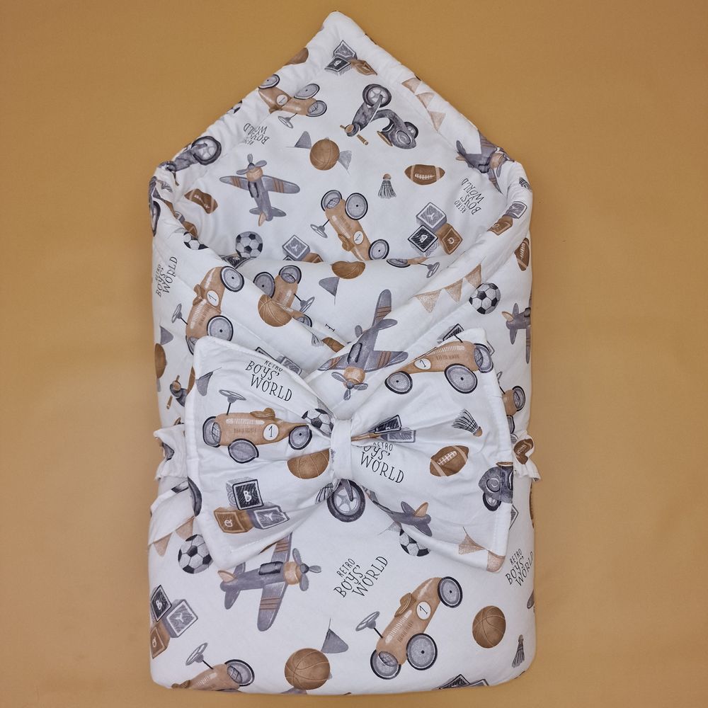 Комплект на выписку 2 пр: одеяло+бант-подушка (бязь) артикул анонс 1872б-1-1_м_06