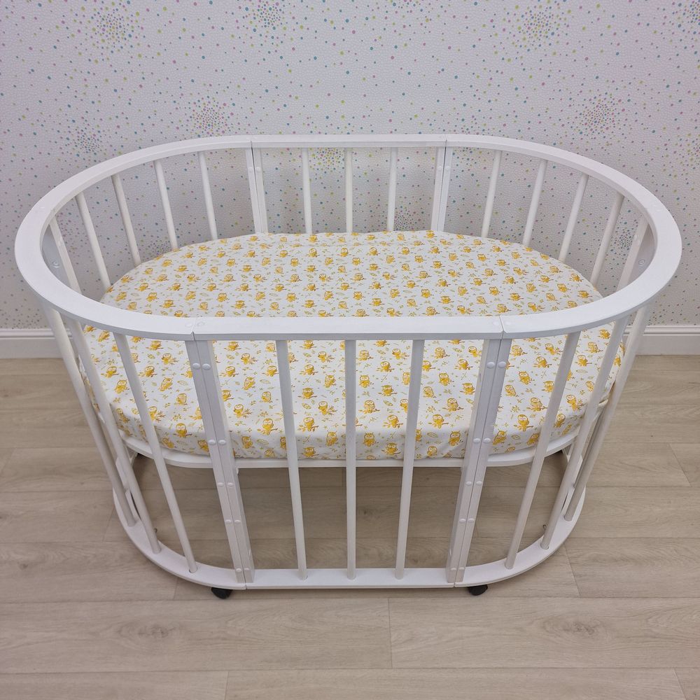 Простыня на резинке на овальную кровать (бязь) артикул анонс 257_43