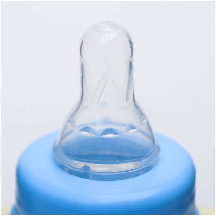 Картинка Бутылочка для кормления, стекло, 200 мл., с ручками, цвет МИКС (№4627675) от магазина Мир детей Товары для Новорожденных